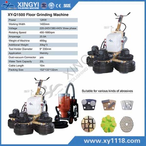 Large planetary concrete floor grinder