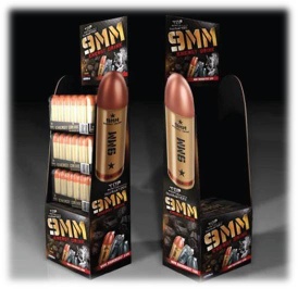 9MM energy Drink Floor Display blackred, gold