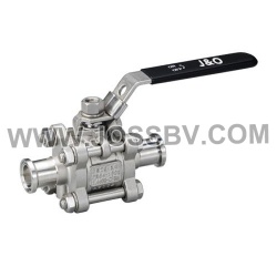 3PCS Sanitary T-Clamp Ball Valve - NO. JOBV-1001