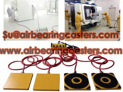 Air caster systems easily moving heavy equipment