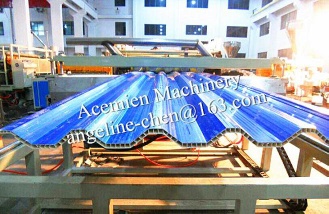 Plastic PVC hollow roof tile roofing sheet making machine production line