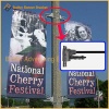 Metal Street Light Pole Advertising Banner Base