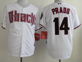 MLB JERSEY Arizona Diamondbacks Martin Prado #14 Authentic Home Cool Base Jersey White