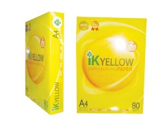 Ik Yellow  A4 Copy Paper 80gsm,75gsm,70gsm