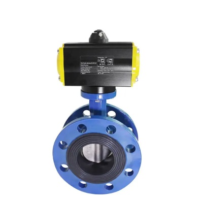 Pneumatic Butterfly Control Valve, Cast Iron, 2-20 IN, Wafer - Pneumatic Butterfly