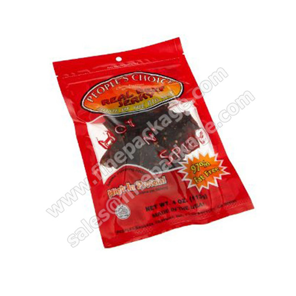 vacuum printed beef jerky