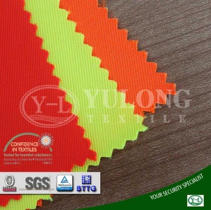 Hi-vis fluorescent twill fabric