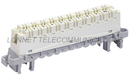 10 pair profile highband disconnection module,snap onto 95mm profile rods