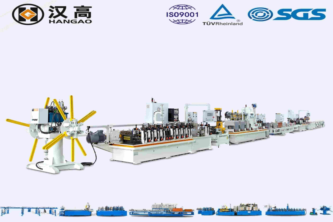 High speed precision industrial pipe welding production line - pipe production line