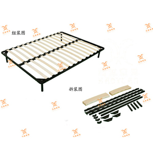 knocked-down wood slats bed base