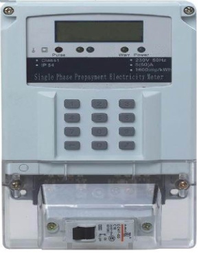 single phase prepaid energy meter