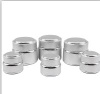 15g 50g silver cosmetic jars