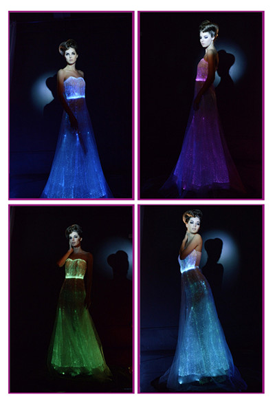 luminous evening dress