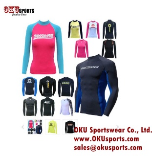 Customized Design Long Sleeve/Short Sleeve Rash Guard/Rashguards