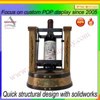 wood wine display stand