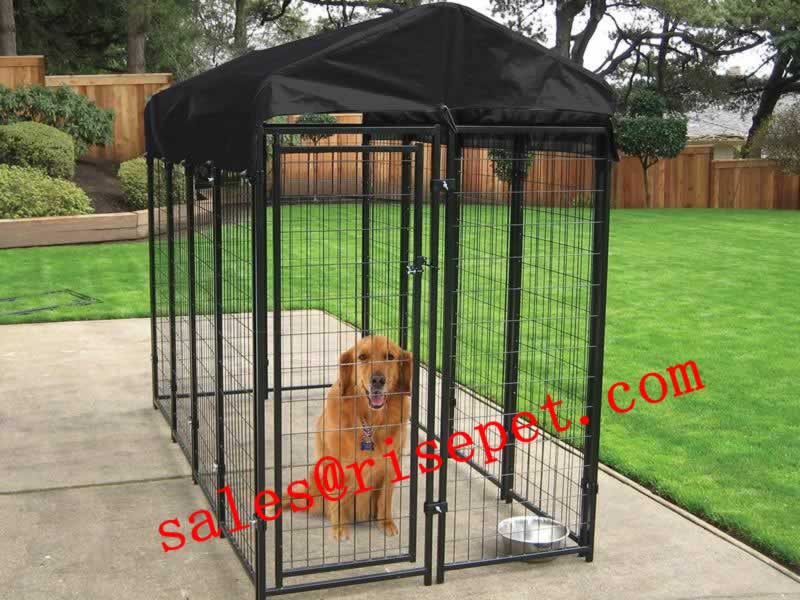 Welded Dog Kennel – Silver Galvanized or Black Powder Coating