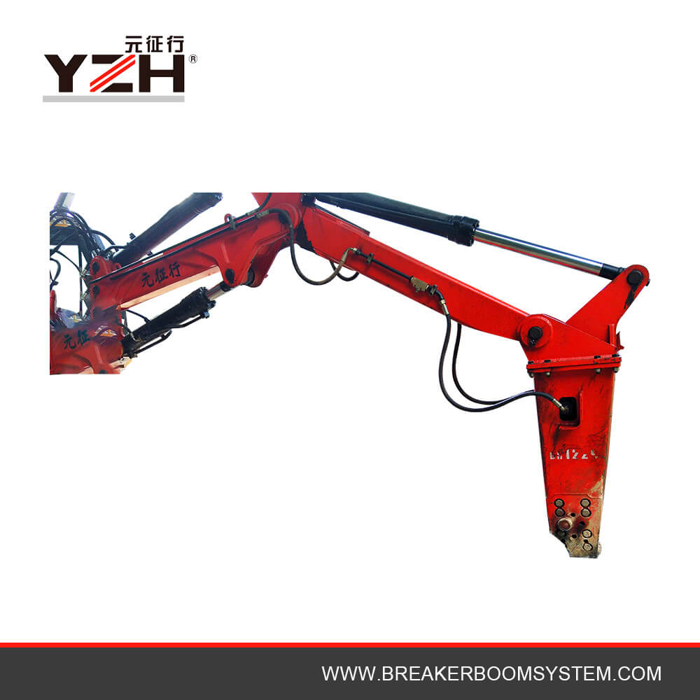 Pedestal Hydraulic Rock Breaker Boom System For Jaw Crusher