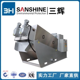 Eco-friendly Solid Liquid Separator Sludge Dehydrator Sludge Screw Press Dewatering