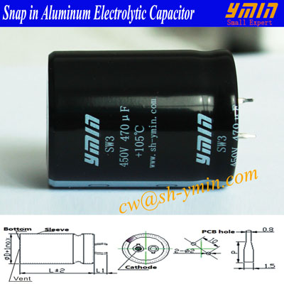 snap in aluminum electrolytic capacitor