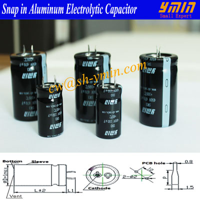 snap in aluminum electrolytic capacitor