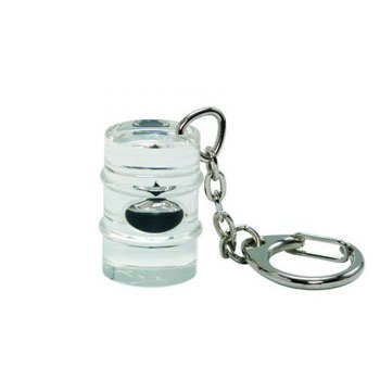 Acrylic Oil Drop Barrel Keychain