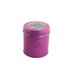 2015 customized purple metal soap tin with window