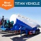 Tri-axle v type silo bulk cement tank semi trailer, dry bulk cement transport semi-trailer for sale