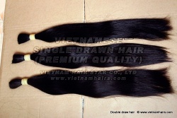 20 inches Vietnamese remy single drawn hair