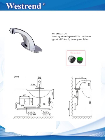 sensor tap ac/dc