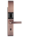 Red brass fingerprint door lock