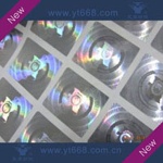 Custom silver round shape hologram label