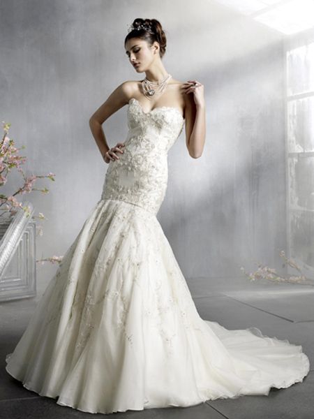 New Designed Strapless Sweetheart Mermaid Wedding Dresses