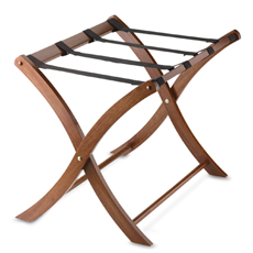 wood luggage rack