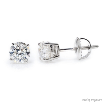 14kt White Gold Diamond Studs