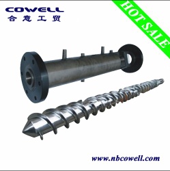 Rubber machine screw barrel