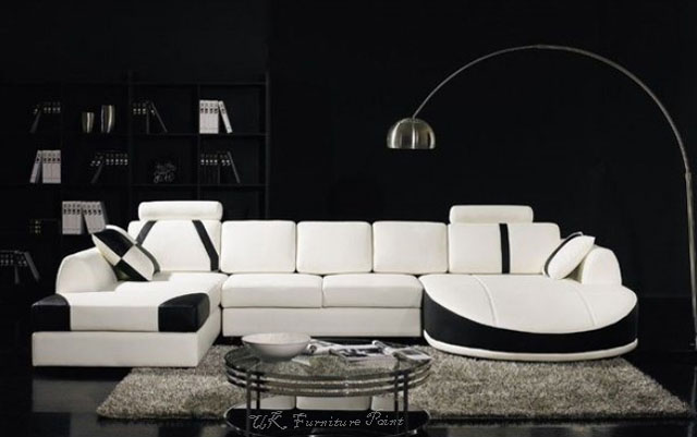 UK Furniture Point Itlian Leather Corner sofa Suite