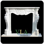 elegant marble fireplace