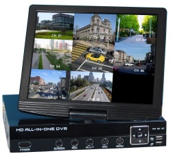 H.264 HD all-in-one DVR/10.5 inch LCD DVR