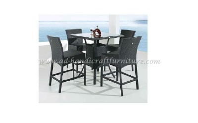 poly rattan bar set