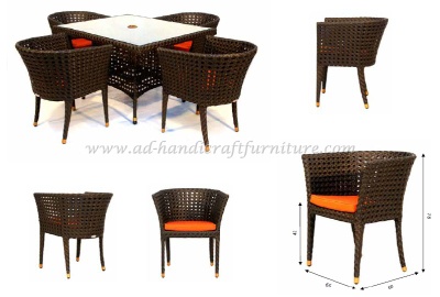 poly rattan coffe set