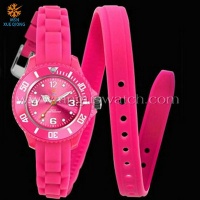 long strap silicone women watch,long band lady watch ice