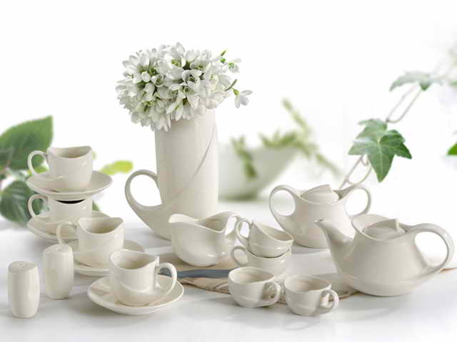 elegant ceramic tea set