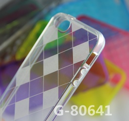 High Quality Tilt Grid Pattern TPU Cover for iPhone 5