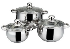 6Pcs Stainless Steel Casserole Set