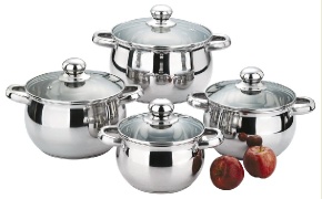 8Pcs Stainless Steel Casserole Set