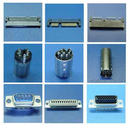 connector-D-sub, SATA, Mini Din