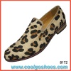 sharp leopard print men velvet slippers supplier from china