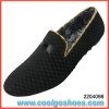 upgrade check pattern velvet slippers/loafers/shoes china manufacturer