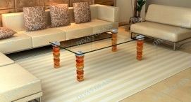 Crystal glass table base