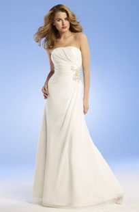 sheath beading wedding dress